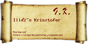 Illés Krisztofer névjegykártya